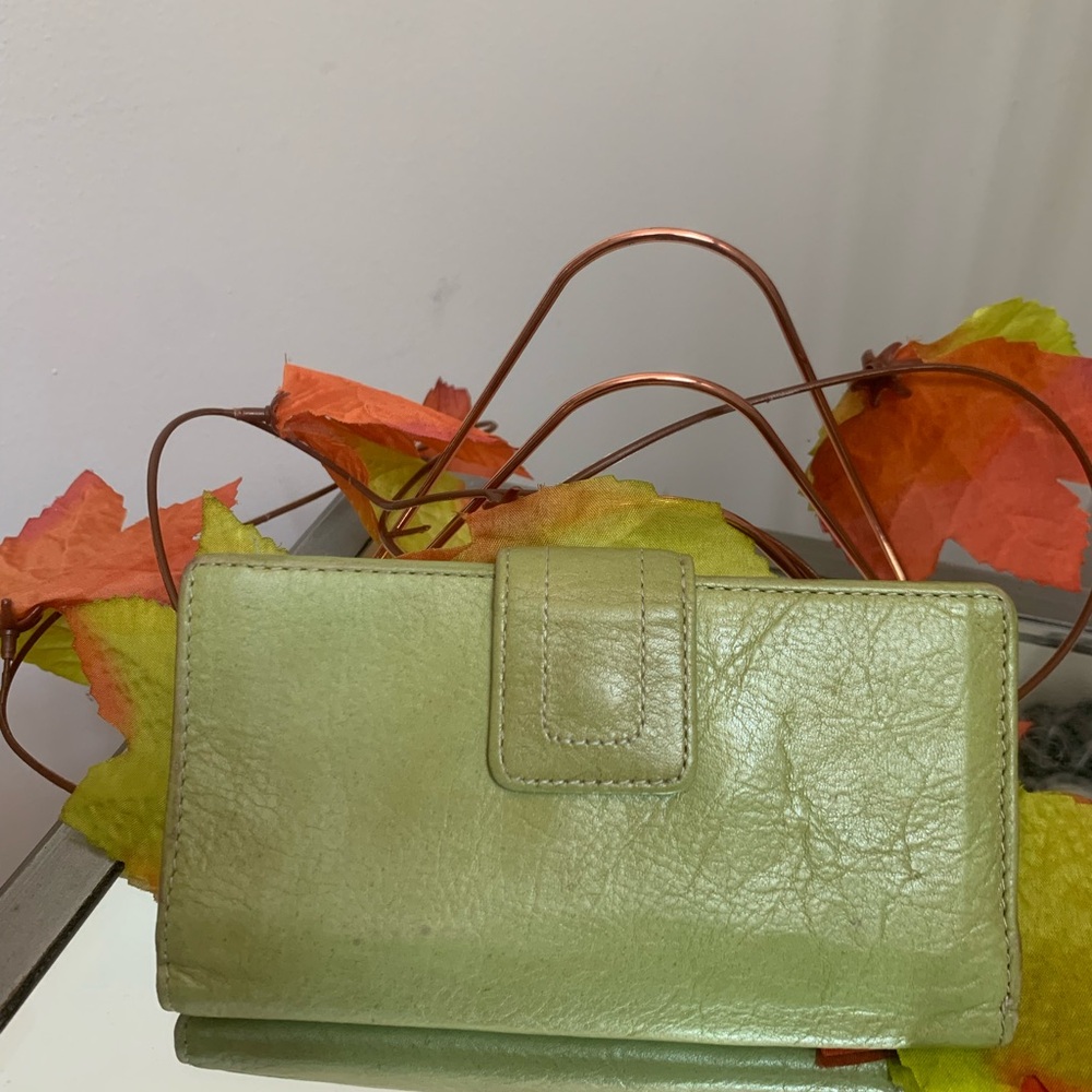 Fossil Green Leather Wallet Classic Design